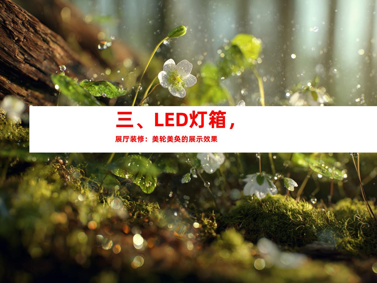 三、LED灯箱，展厅装修：美轮美奂的展示效果