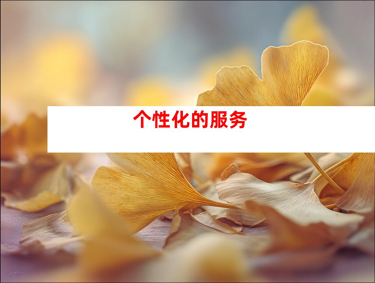 个性化的服务