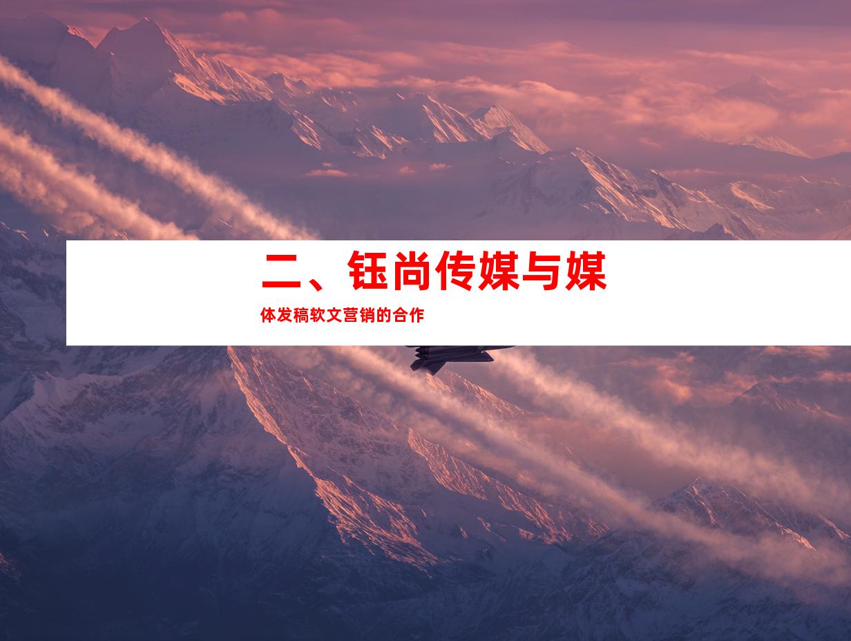二、钰尚传媒与媒体发稿软文营销的合作