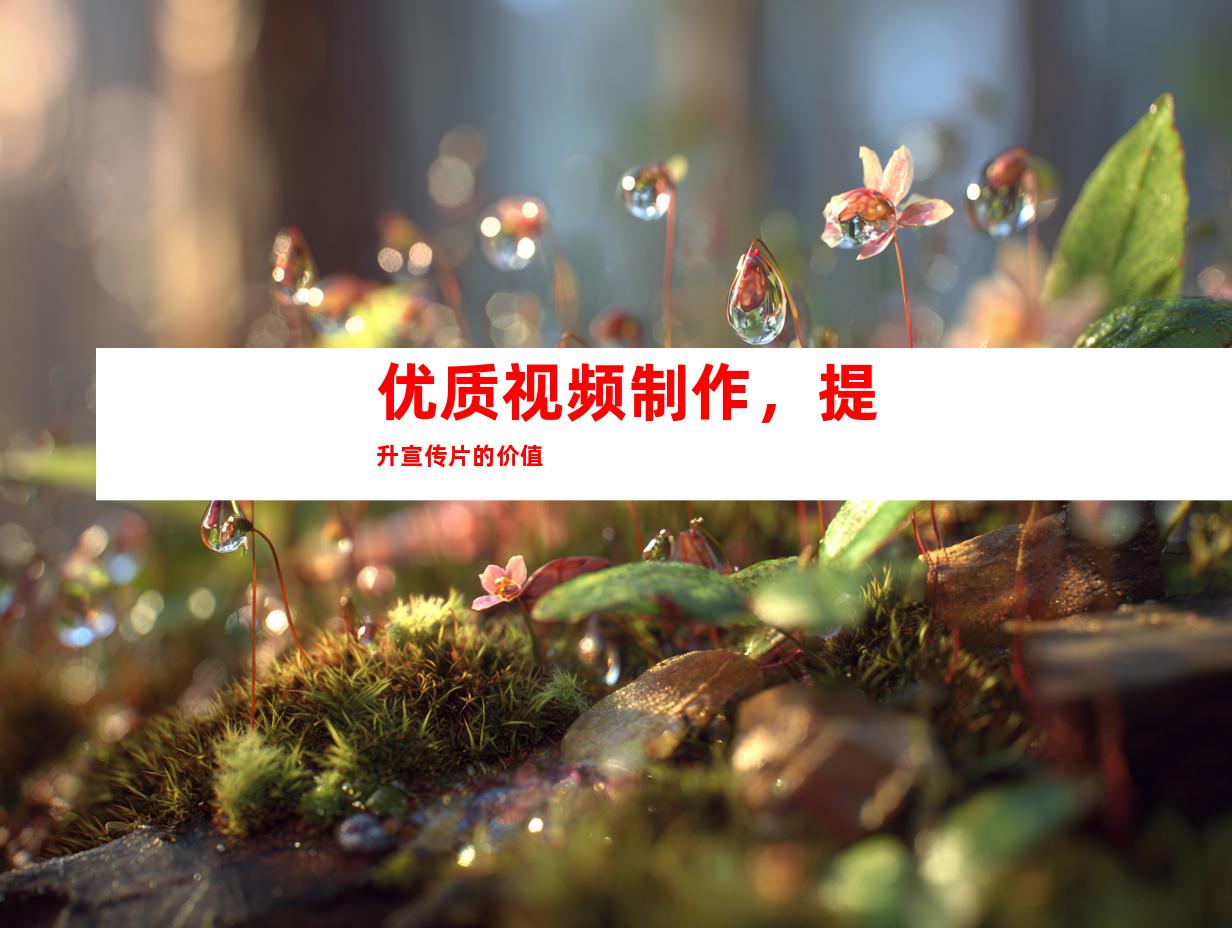 优质视频制作，提升宣传片的价值