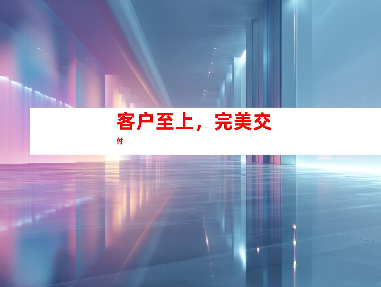 客户至上，完美交付
