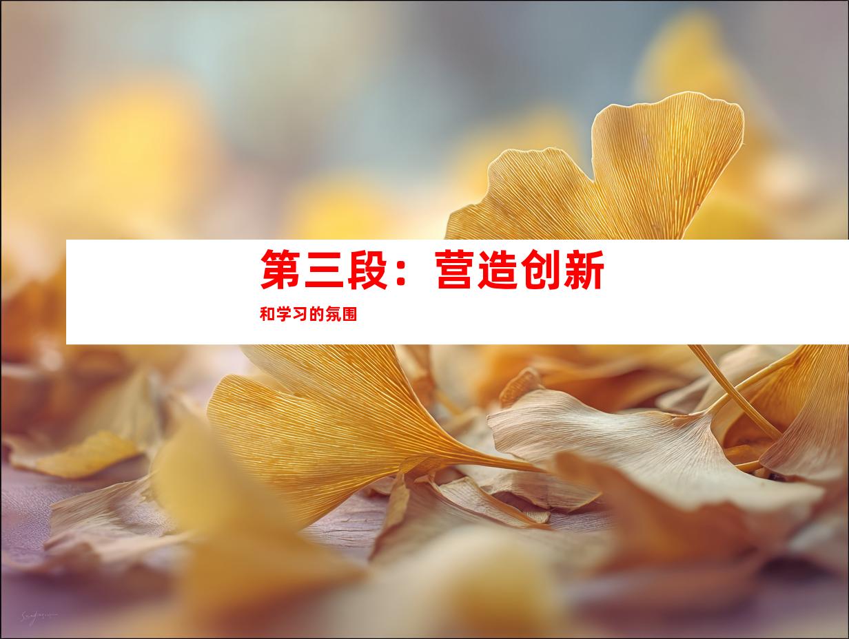 第三段：营造创新和学习的氛围