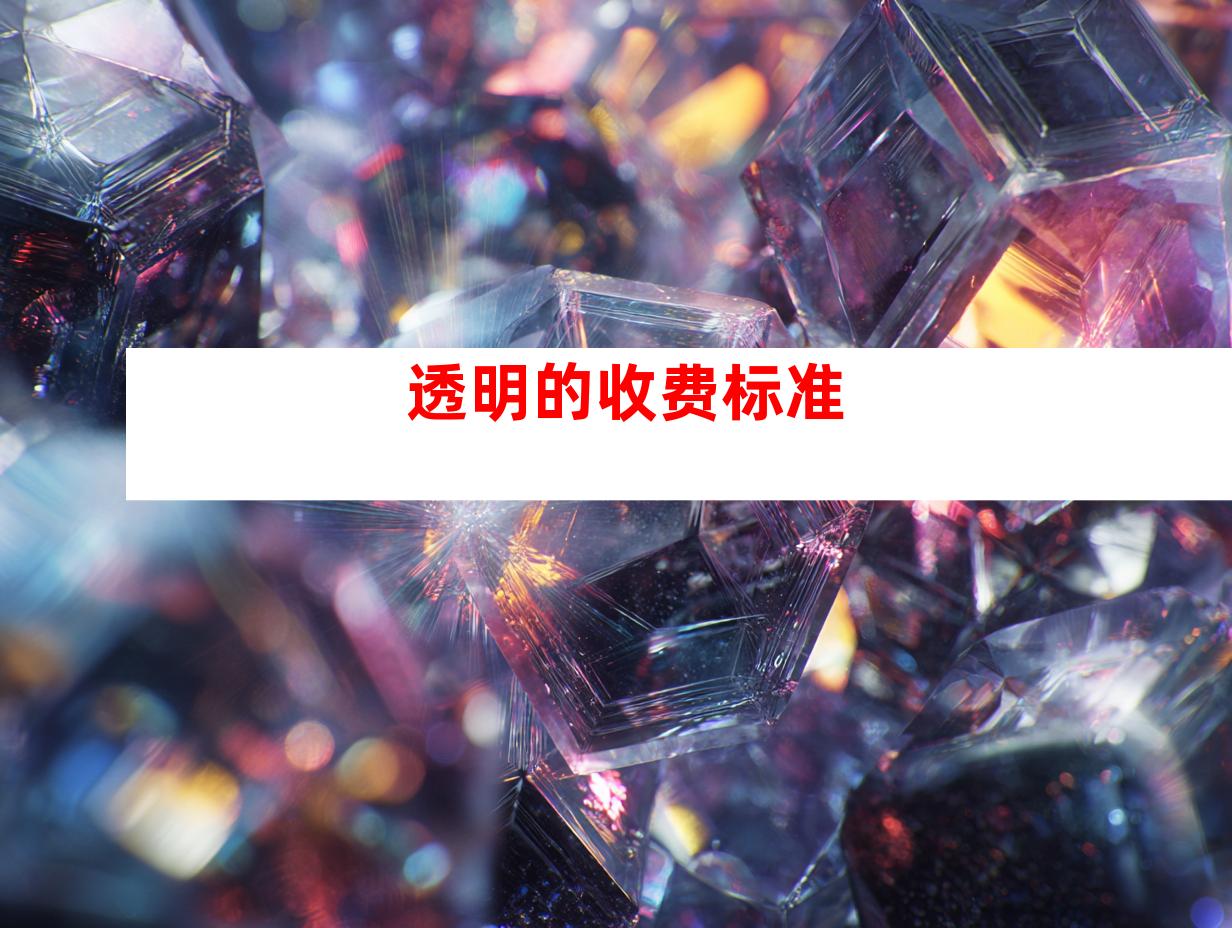 透明的收费标准