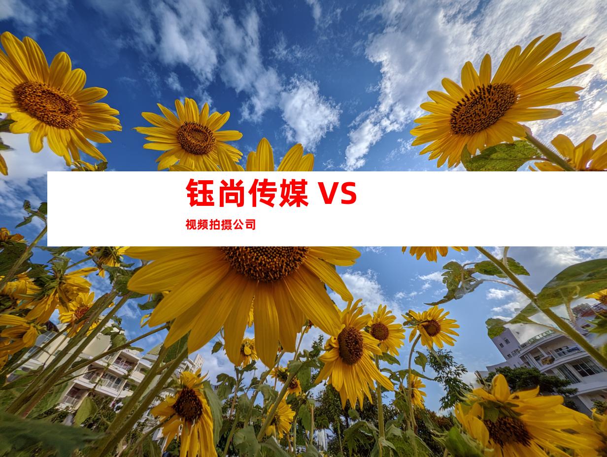钰尚传媒 VS 视频拍摄公司