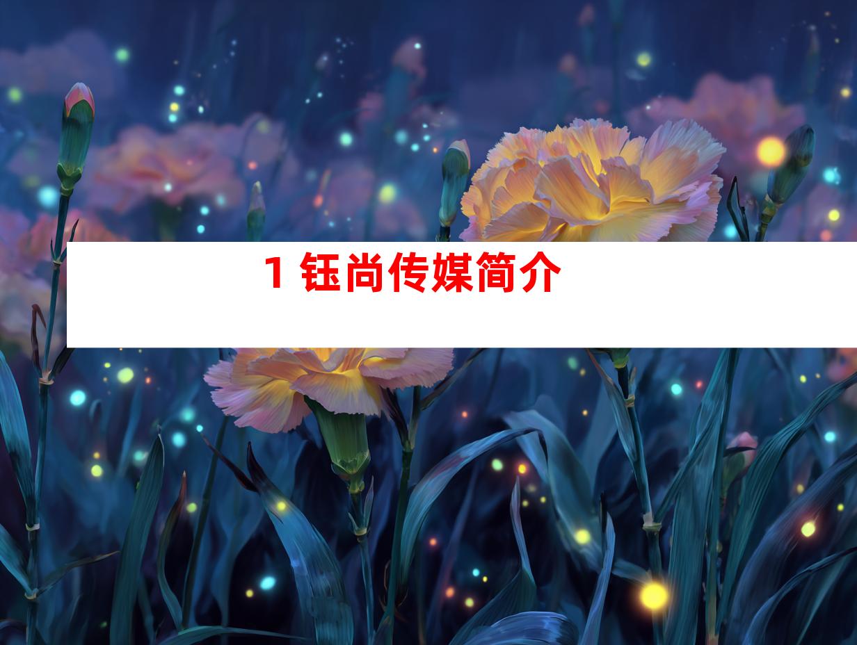 1. 钰尚传媒简介