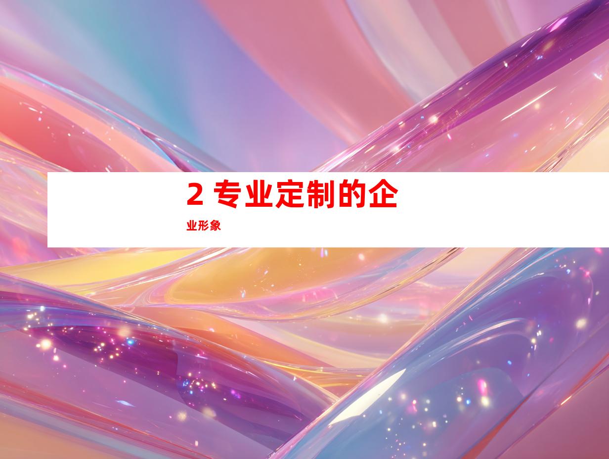 2. 专业定制的企业形象
