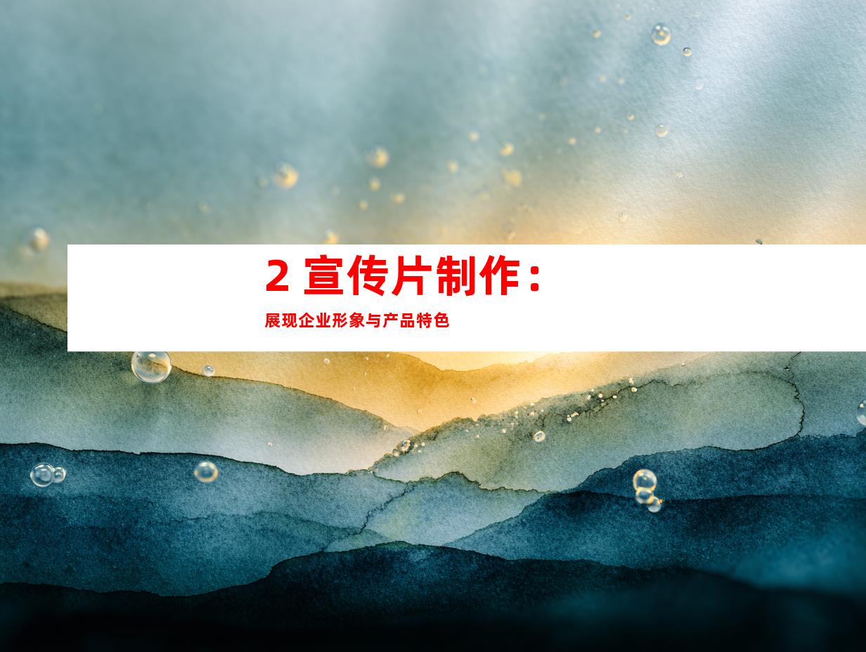 2. 宣传片制作：展现企业形象与产品特色