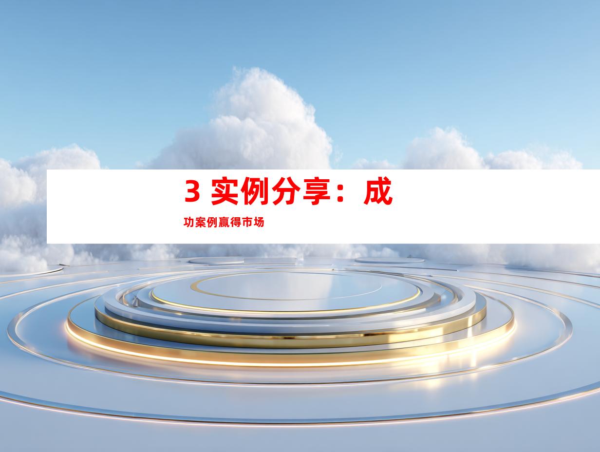 3. 实例分享：成功案例赢得市场